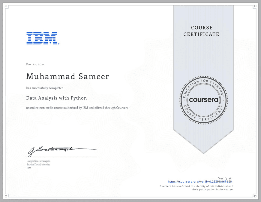 Data Analysis with Python