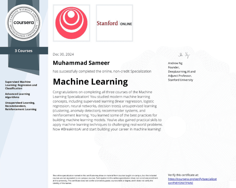 Machine Learning Specialization